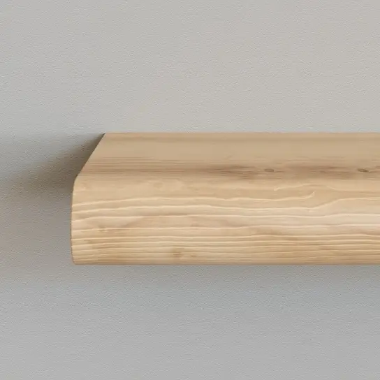 Gecertificeerd Wandplank haaks rond - Grenen - 25 mm dik